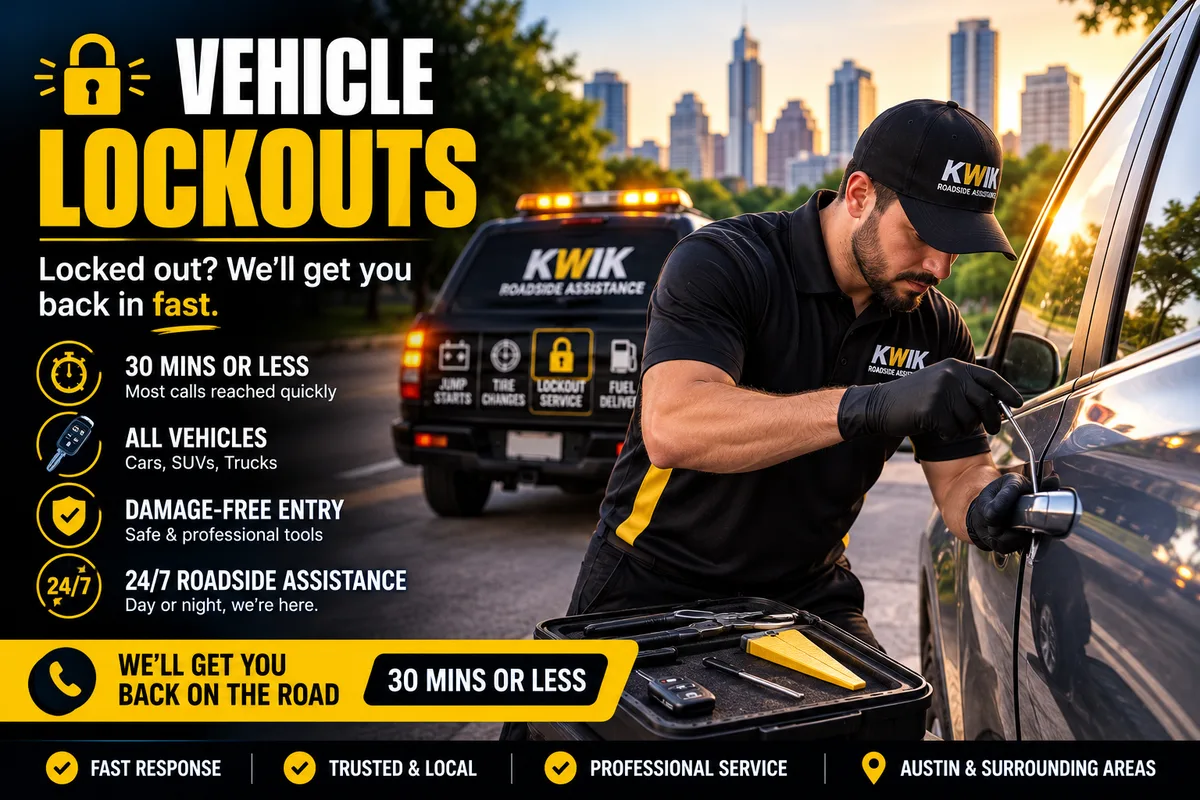 Kwik technician performing a damage-free car door unlock